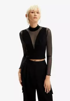 Блузка Transparent Desigual, черный