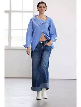 Блузка trendyol, цвет blau/wei