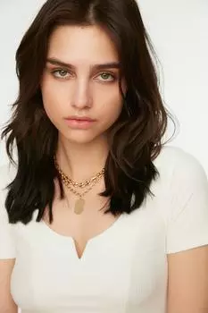 Блузка TRENDYOLMLLA, экру