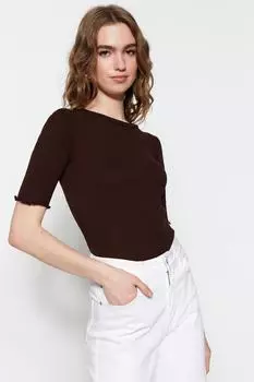 Блузка TRENDYOLMLLA, коричневый