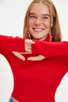 Блузка TRENDYOLMLLA, красный