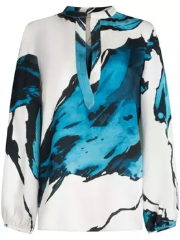 Блузка Triora с абстрактным принтом Silvia Tcherassi, белый