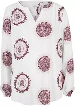 Блузка-туника с принтом Bpc Bonprix Collection, белый