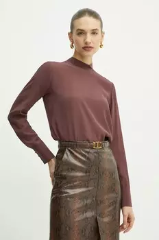 Блузка Twinset из смесового шелка, красный