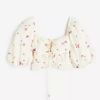 Блузка укороченная H&M, разноцветный