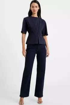 Блузка украшенная жемчугом French Connection, синий