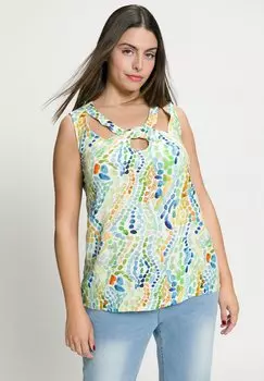 Блузка Ulla Popken, белый/мультиколор