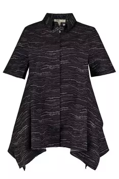 Блузка Ulla Popken, черно-белый