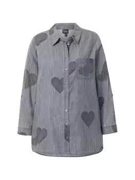 Блузка Ulla Popken, цвет light grey denim