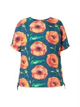 Блузка Ulla Popken, цвет petrol