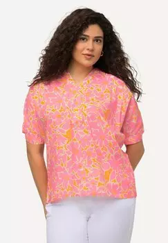 Блузка Ulla Popken, розовый/желтый