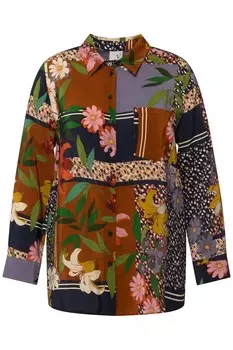 Блузка Ulla Popken, смешанные цвета