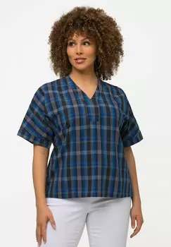 Блузка Ulla Popken, светло-серый/синий