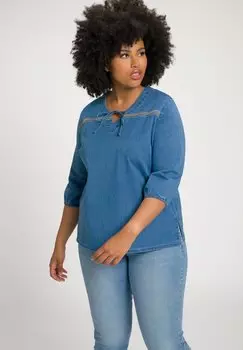 Блузка Ulla Popken, светло-синий