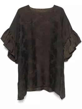 Блузка Ума Ван Талиб Uma Wang, коричневый