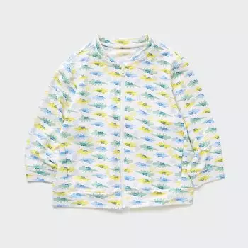 Блузка UNIQLO AIRism UV с вырезом длинный рукав, белый