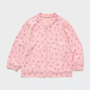 Блузка UNIQLO AIRism UV с вырезом длинный рукав, розовый