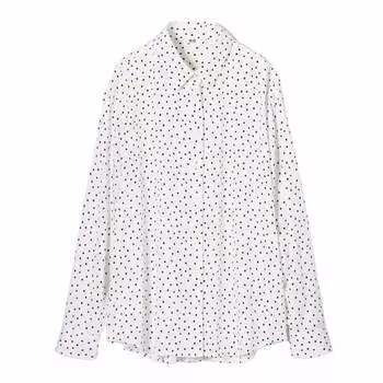 Блузка Uniqlo Viscose Printed Long Sleeved, белый
