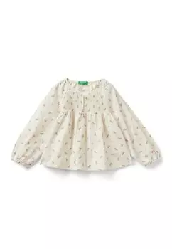 Блузка United Colors of Benetton, кремовый