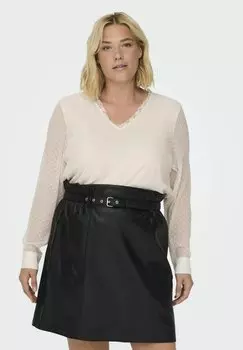 Блузка V-AUSSCHNITT ONLY Carmakoma, цвет cloud dancer