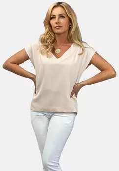 Блузка V-Neck Plain REGINA FASHION, телесный