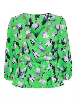 Блузка VERO MODA Anja Salina, зеленый