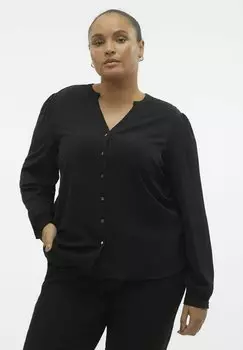 Блузка Vero Moda Curve VIBE LS EXC GA CUR, черный