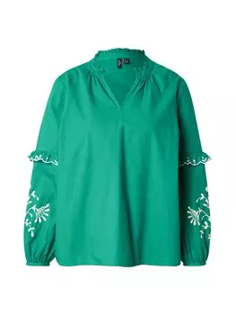 Блузка Vero Moda Curve VMCNoel, изумрудный