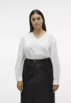 Блузка Vero Moda Curve VMCSANI LS WVN CUR, белоснежный