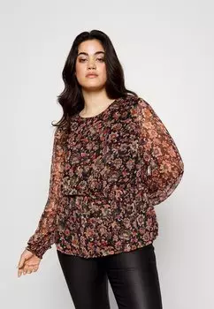 Блузка Vero Moda Curve VMPHILINE O NECK, черный