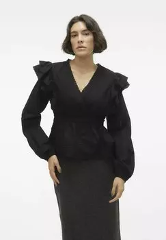 Блузка Vero Moda MIT SCHSSCHEN, черный