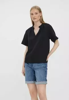 Блузка Vero Moda с короткими рукавами, черный