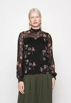 Блузка Vero Moda ТОП ВММАРЯ С ВЫСОКИМ ВЫРЕЗОМ, черный