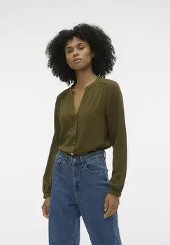 Блузка Vero Moda VIBE, темно-оливковый