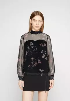 Блузка Vero Moda ВММАРИЯ HIGHNECK, цвет black/kaya