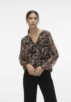 Блузка Vero Moda VMMILLA V NECK, черный