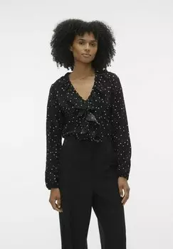 Блузка Vero Moda VMVIDA LS EXC, черный