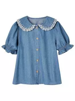 Блузка vertbaudet, синий