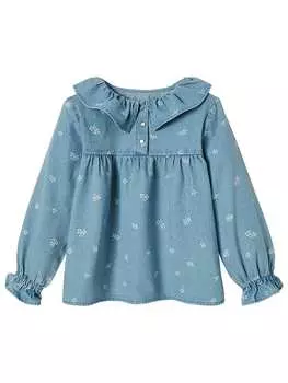 Блузка vertbaudet, синий