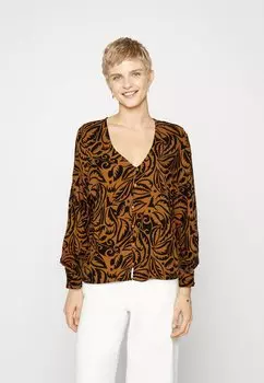 Блузка VIANJA VILA, коричневый