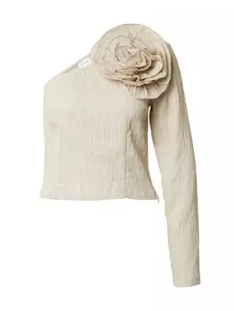 Блузка VILA FLOWERY, светло-бежевый