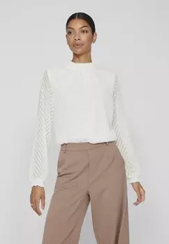 Блузка VILA LANGARM HIGH NECK, белоснежный
