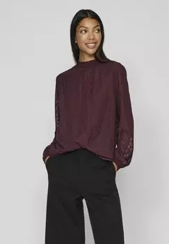 Блузка VILA LANGARM HIGH NECK, цвет winetasting