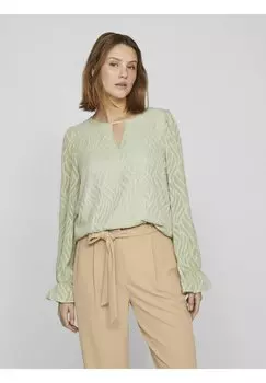 Блузка VILA LANGARM TEXTURIERTES, цвет swamp