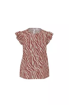 Блузка VILA OLIVIA, коричневый