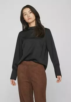 Блузка VILA с длинными рукавами и воротником-стойкой, черный