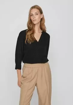 Блузка VILA с перфорацией, черный