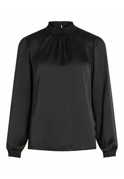 Блузка VILA с воротником-стойкой, черный