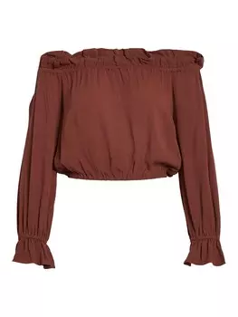 Блузка Vila Sunny, коричневый