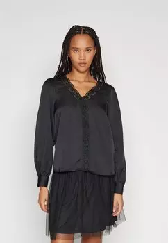 Блузка VILA VIMONI DETAIL TOP, черный